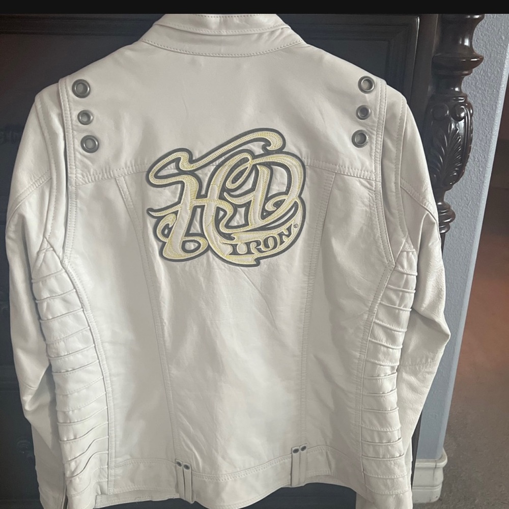 Like new Harley Davidson leather jacket.  Worn twice.  Special edition.